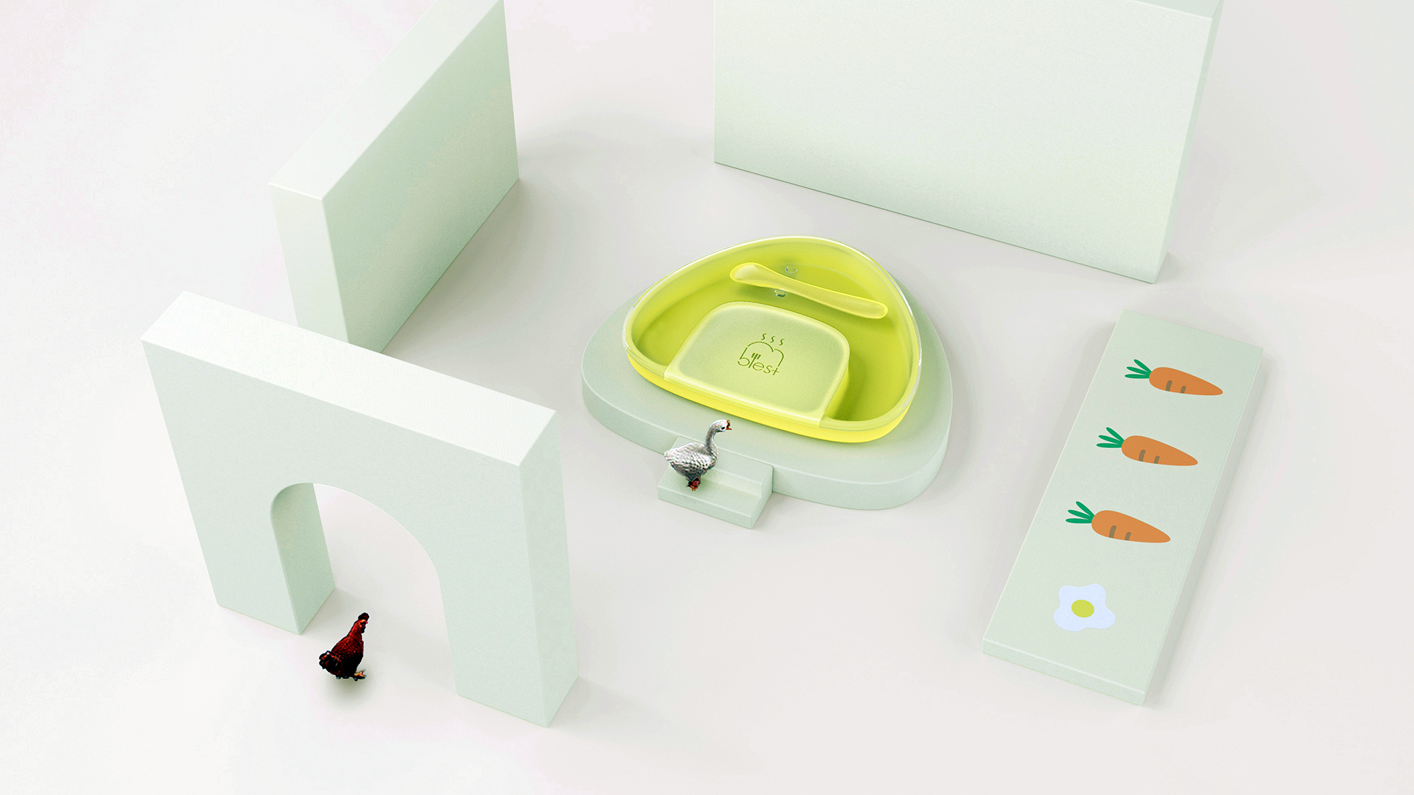 Children's plate, children's tableware,，