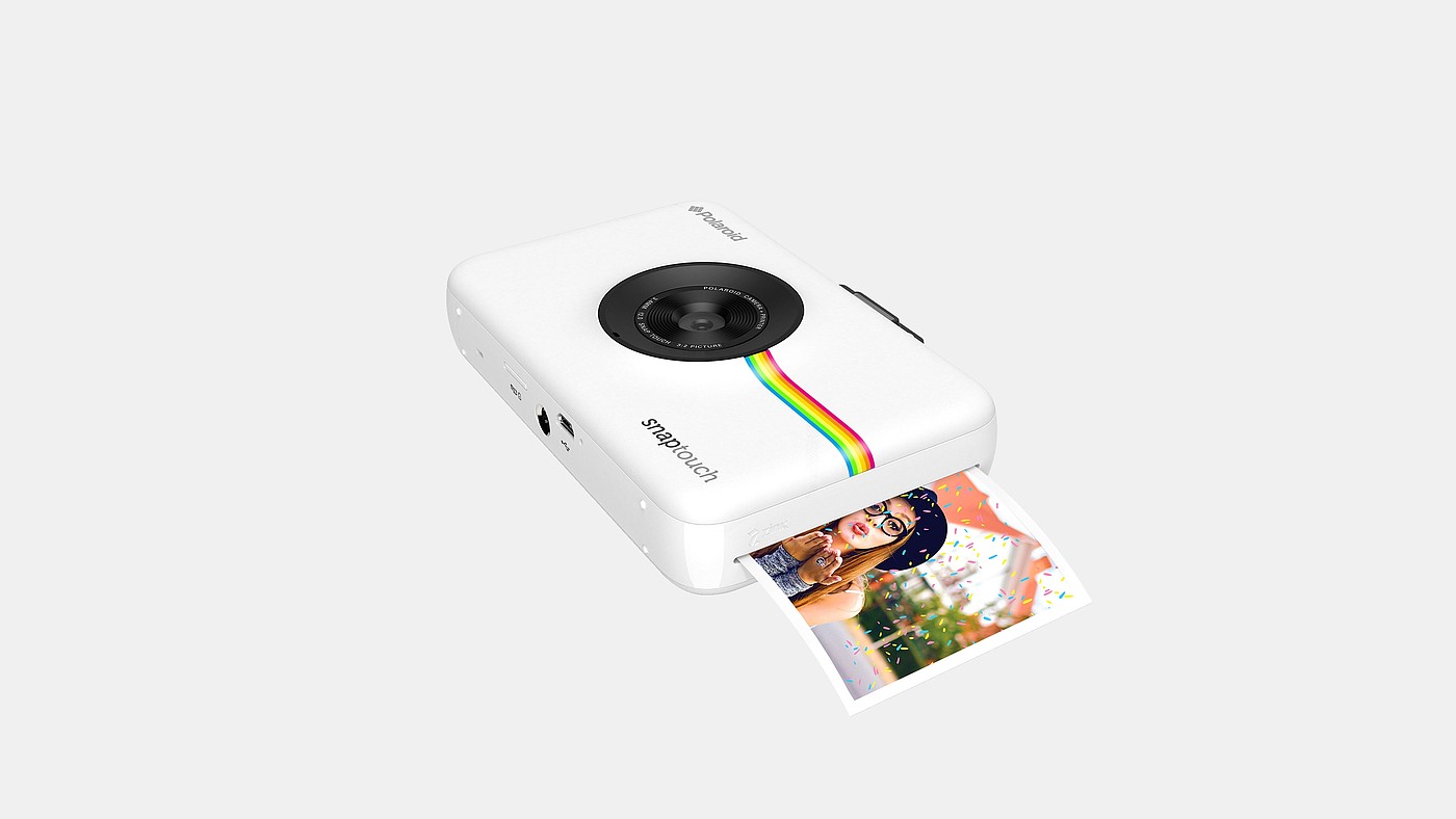 white，Portable，camera，smile，Polaroid，