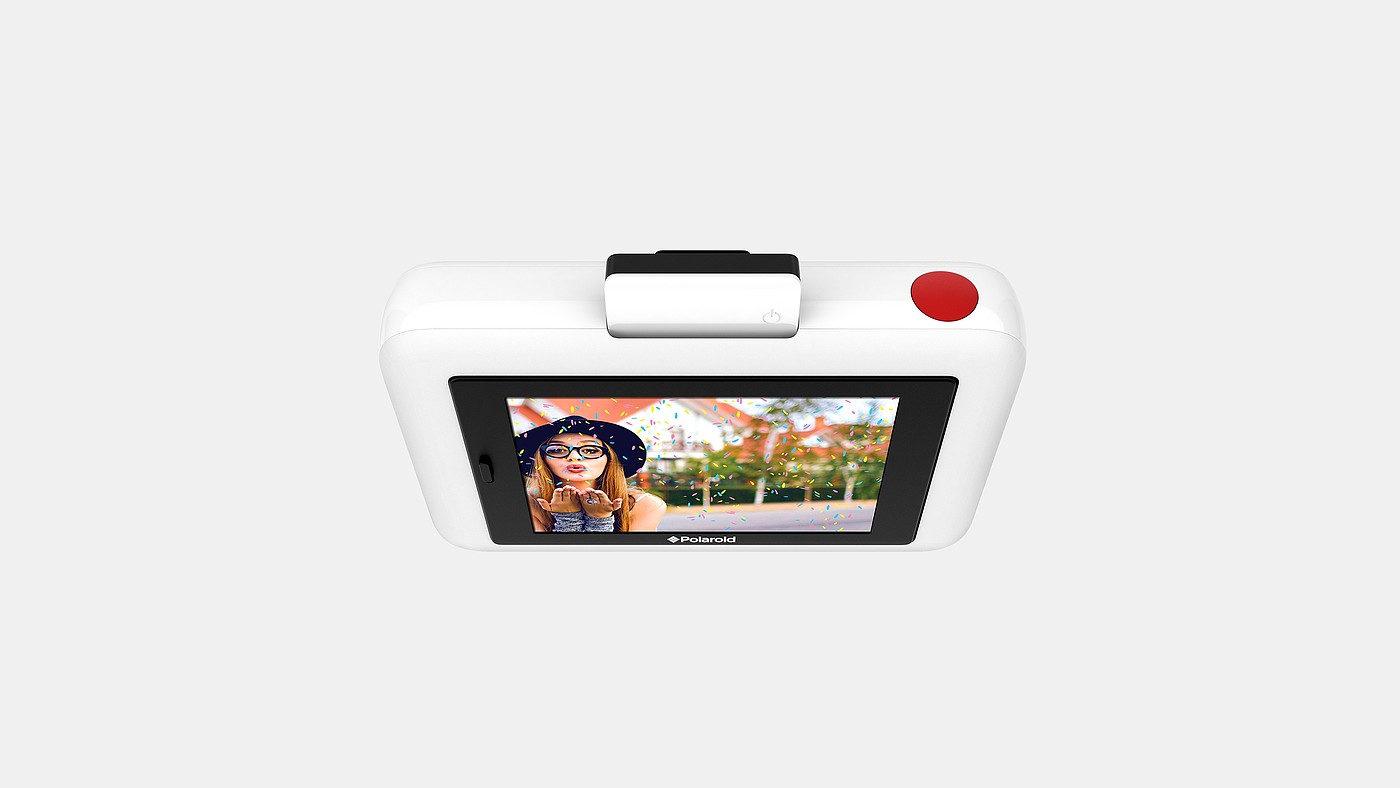 white，Portable，camera，smile，Polaroid，