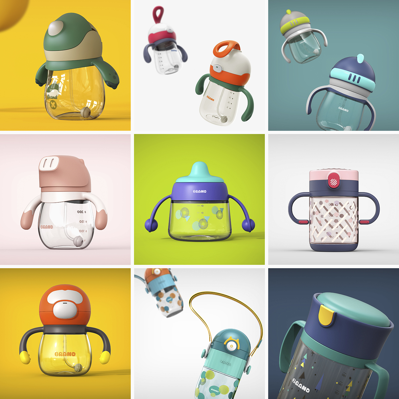 industrial design，Mingrui design，Mother, baby and child play，Children's fun cup，
