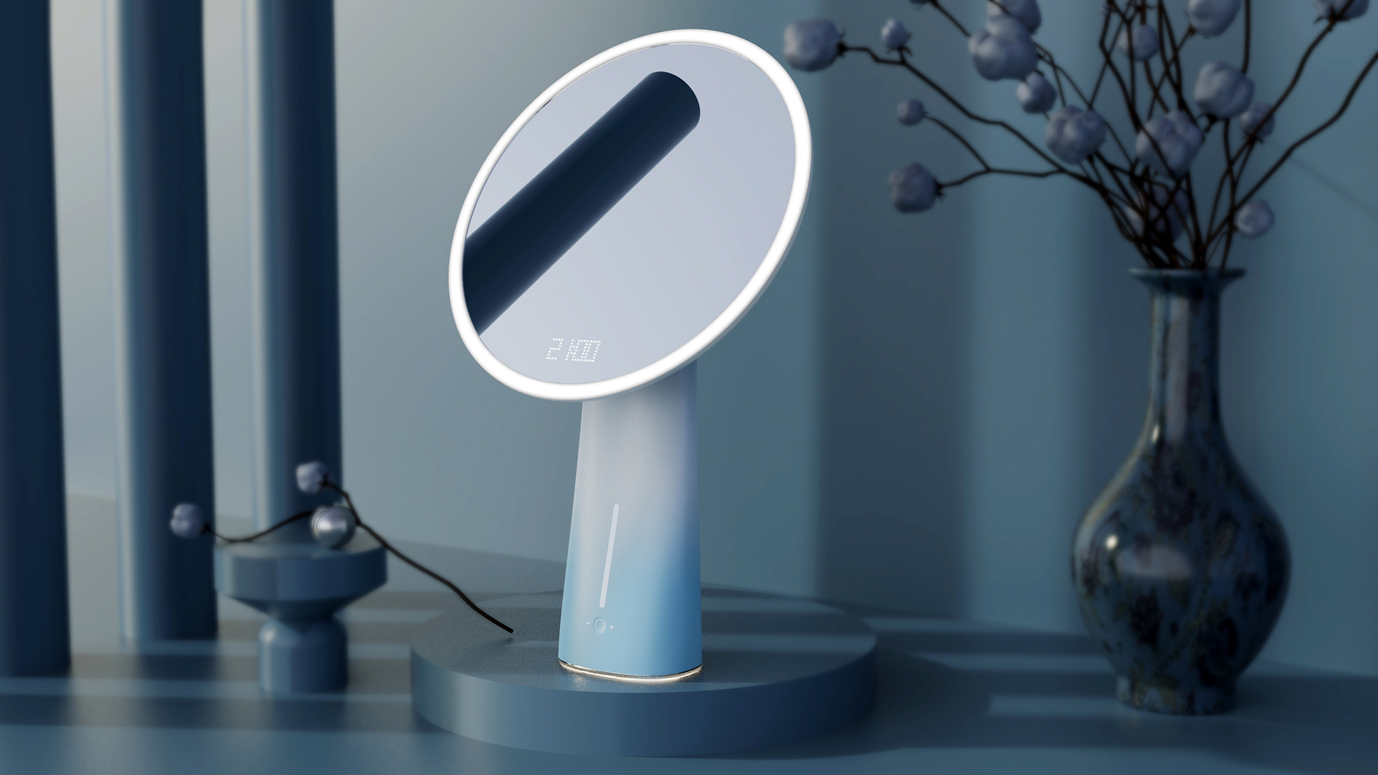 Light mirror, makeup mirror, beauty mirror，