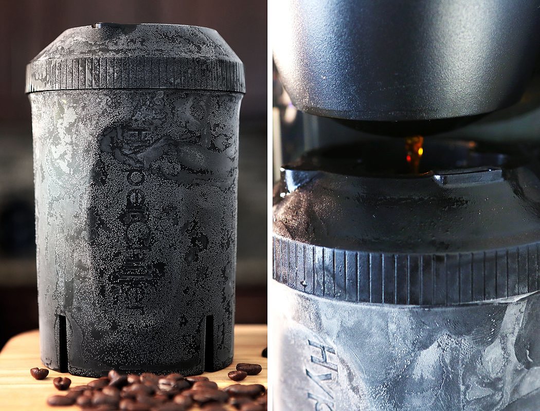 coffee cup，Rapid freezing，Metal，ice block，