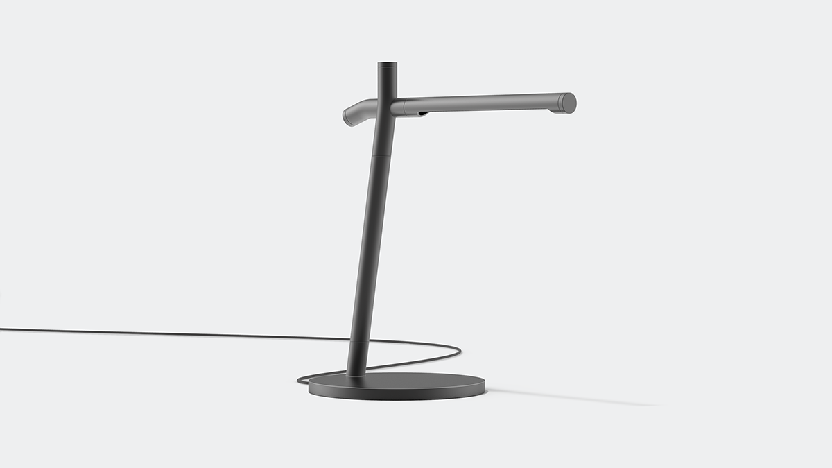 Minimalist，Aluminum tube，Desk lamp，black，