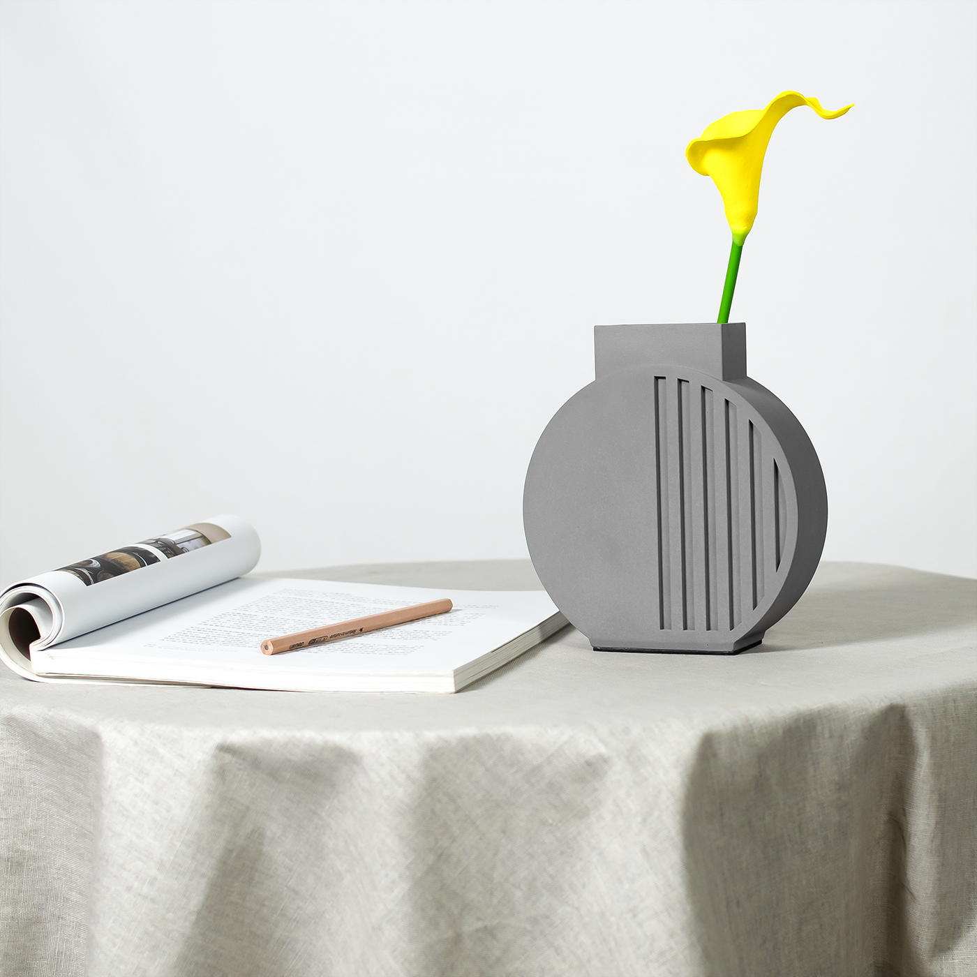 The other side，Cement vase，Creative vase，Home furnishings，