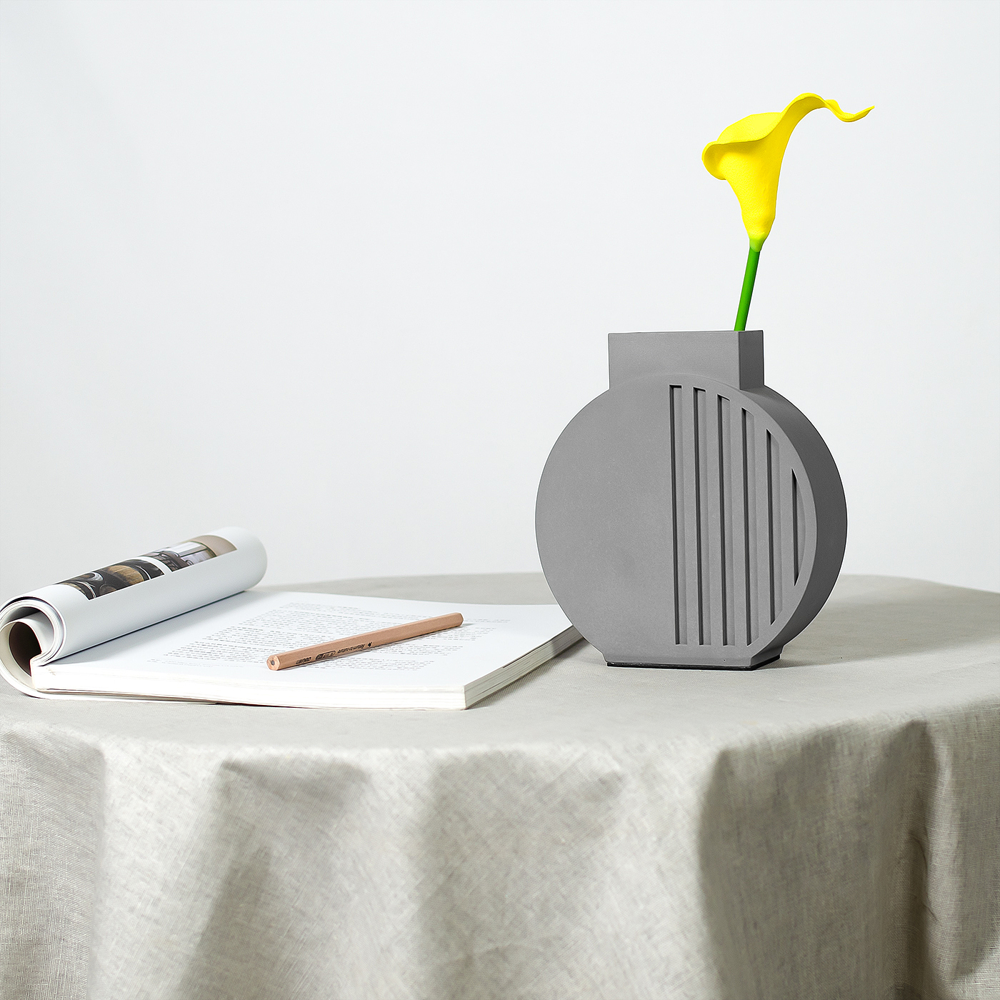 The other side，Cement vase，Creative vase，Home furnishings，