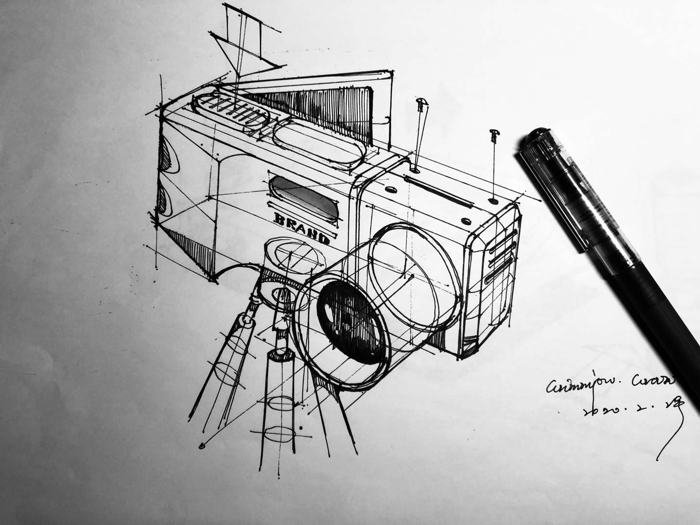 Hand drawn，product design，