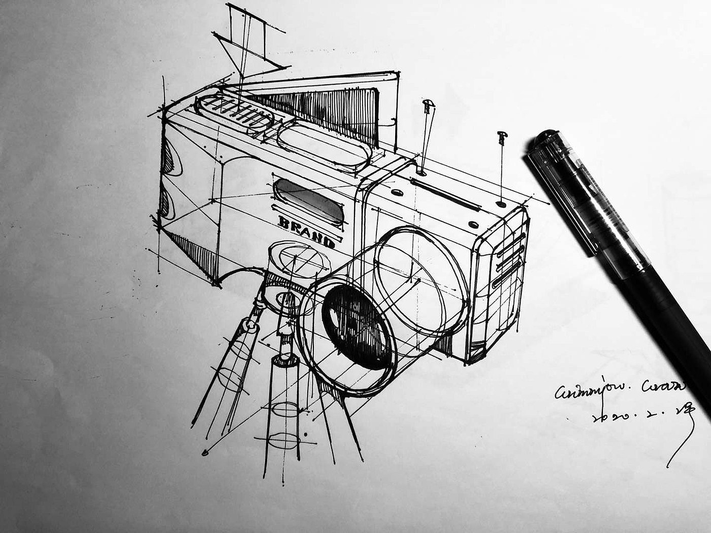 Hand drawn，product design，