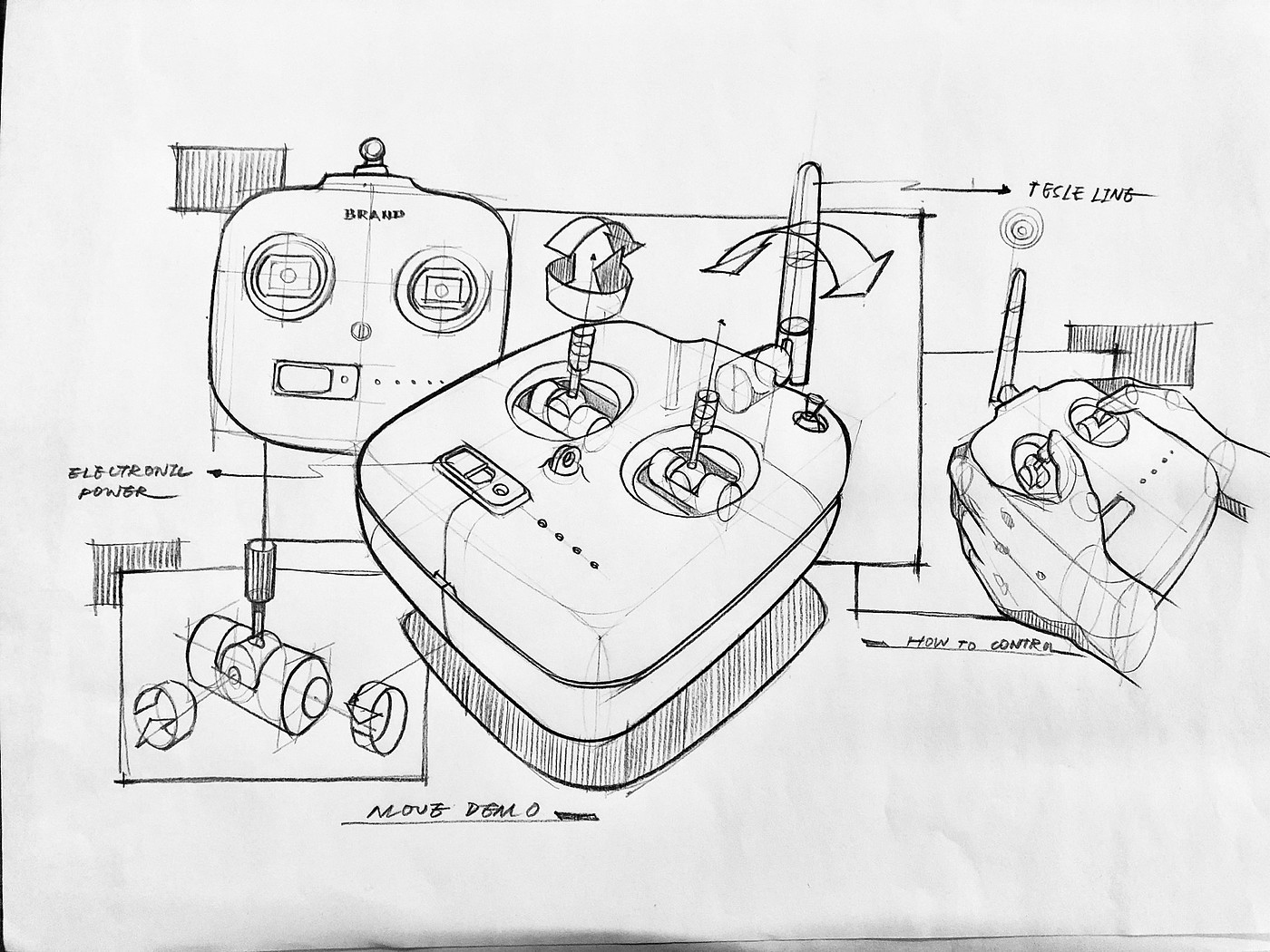 Hand drawn，product design，