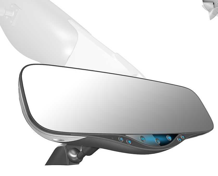 Car and rearview mirror，