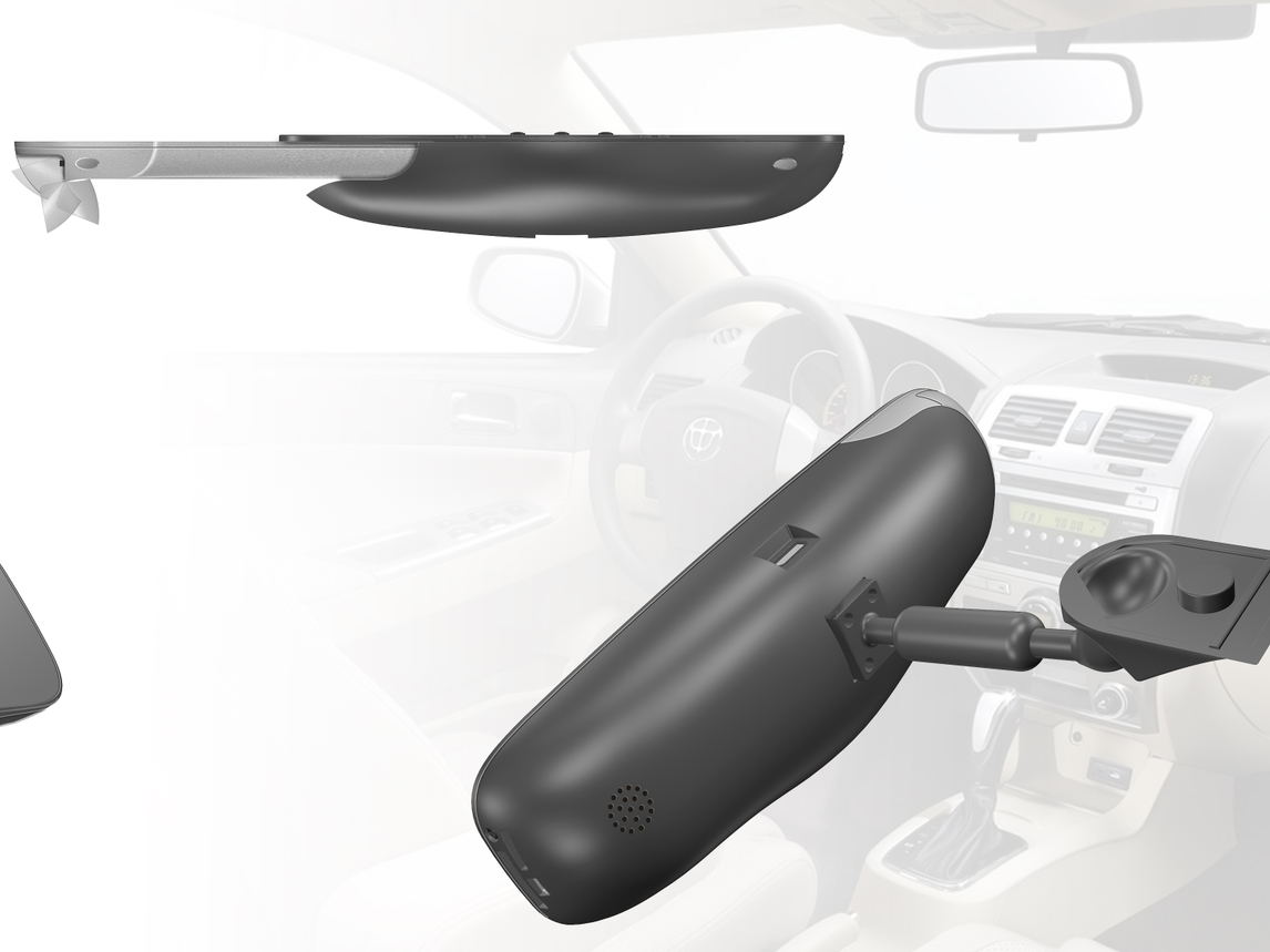 Car and rearview mirror，