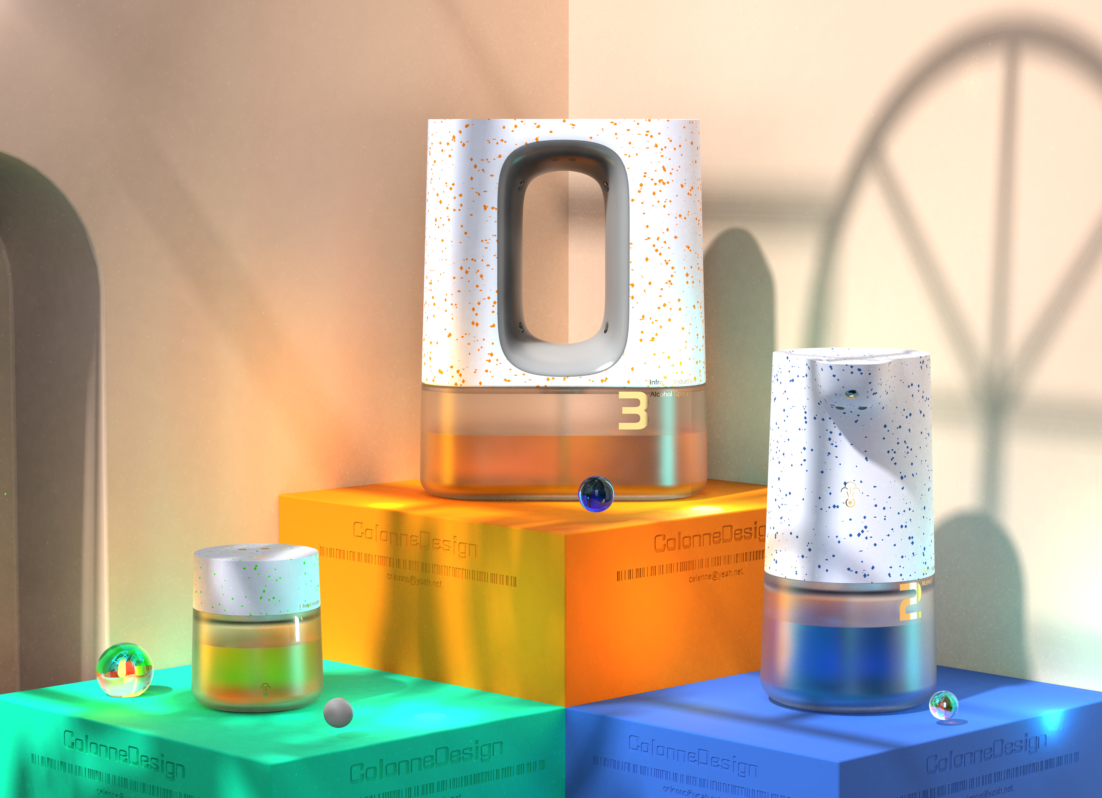 Non contact infrared induction alcohol atomizing sprayer，