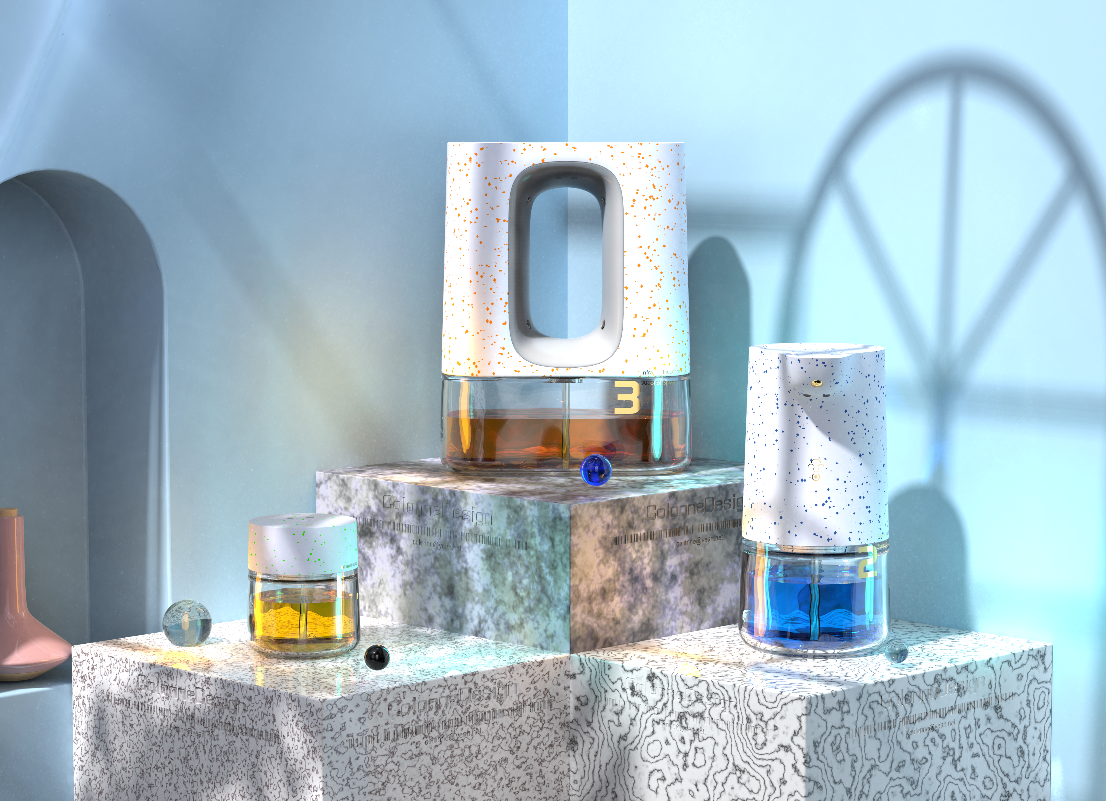 Non contact infrared induction alcohol atomizing sprayer，