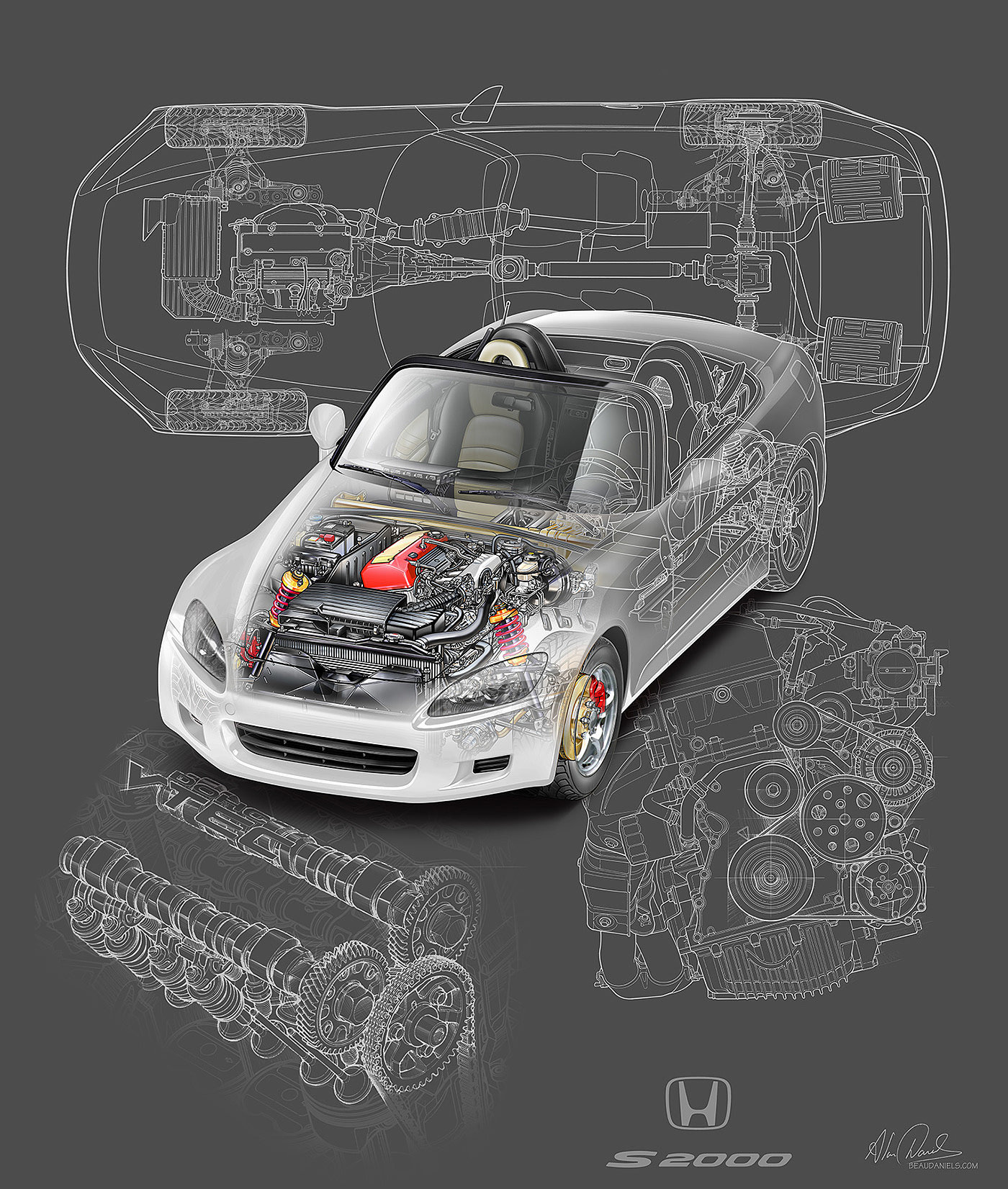 Honda，automobile，Color matching，profile，