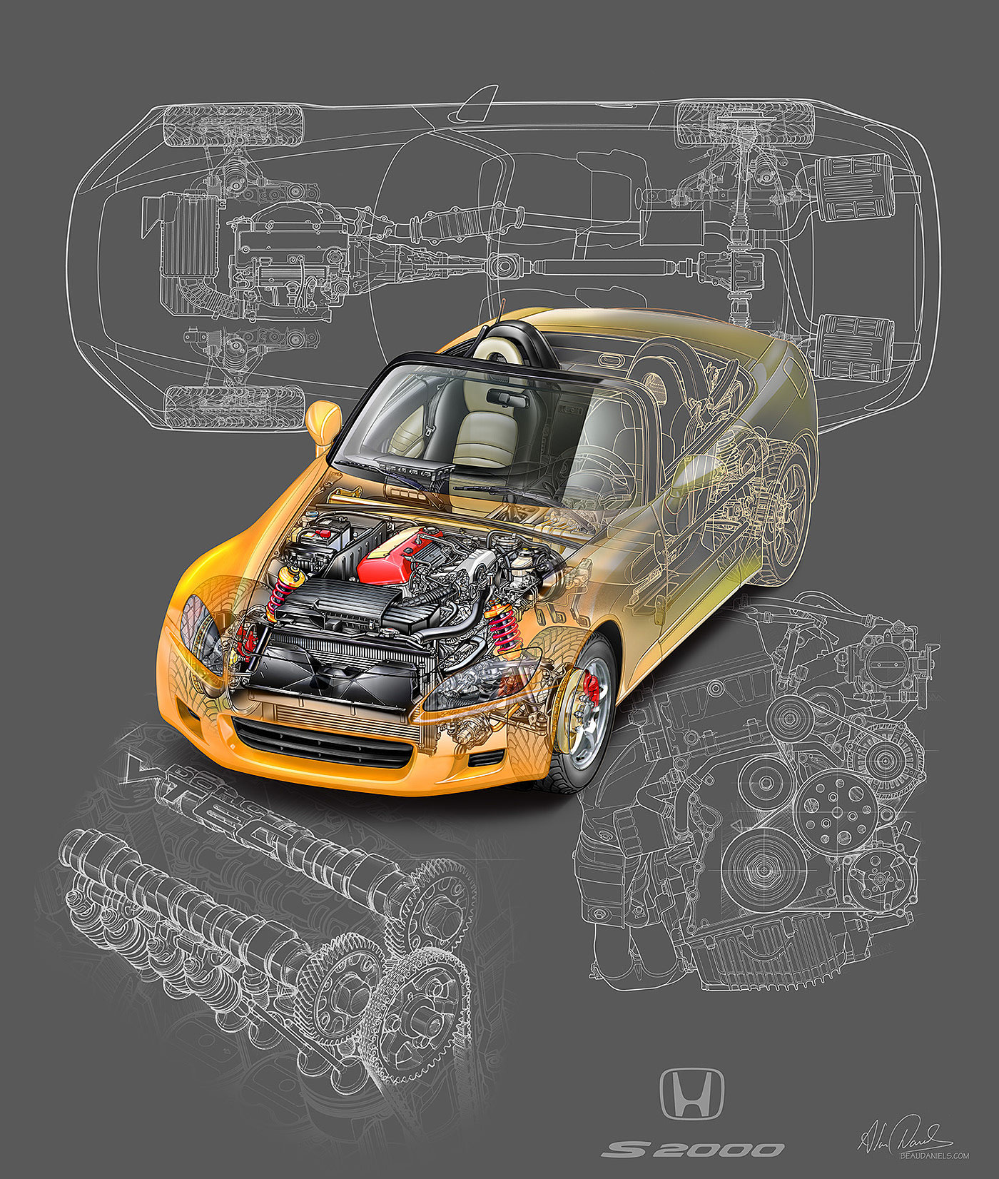 Honda，automobile，Color matching，profile，