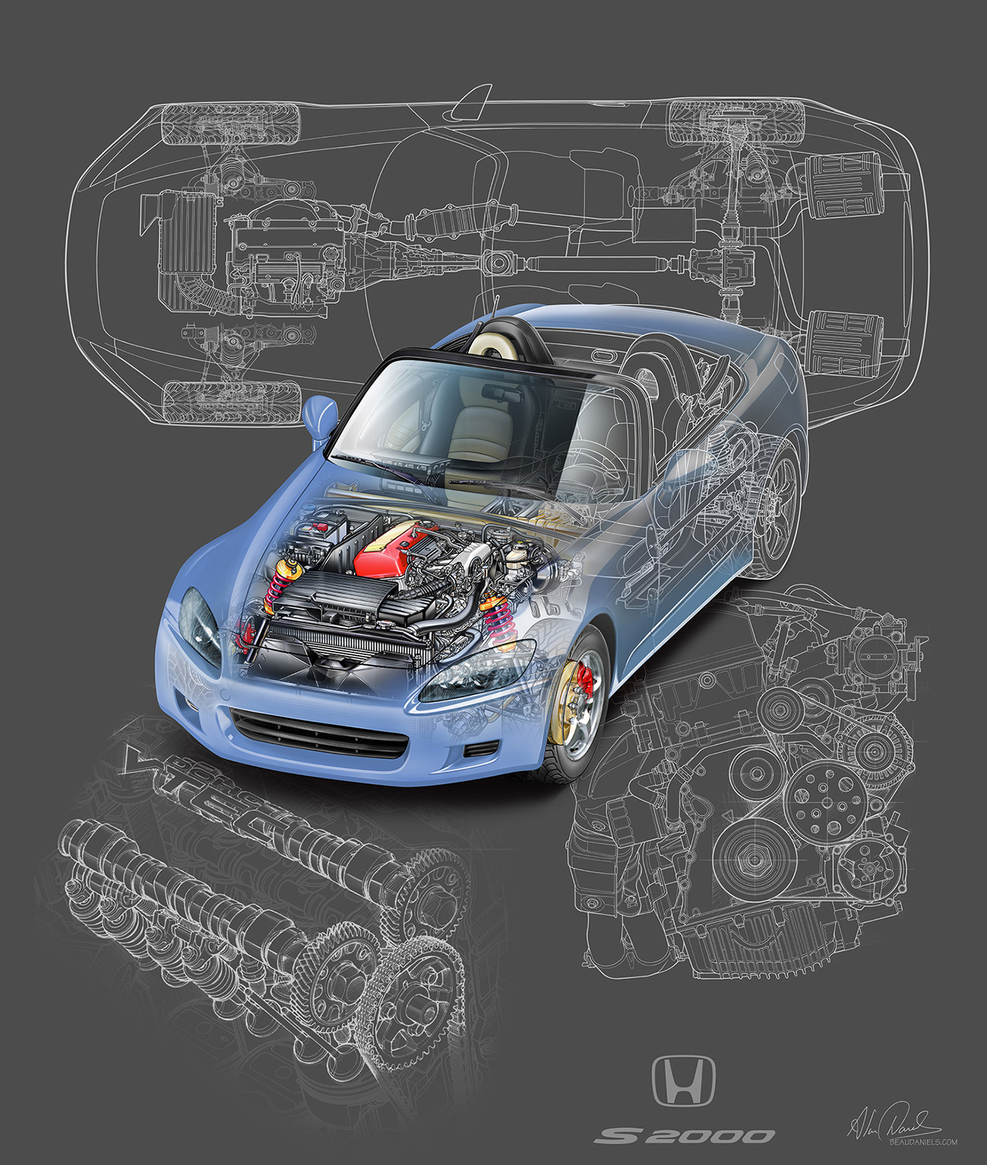 Honda，automobile，Color matching，profile，