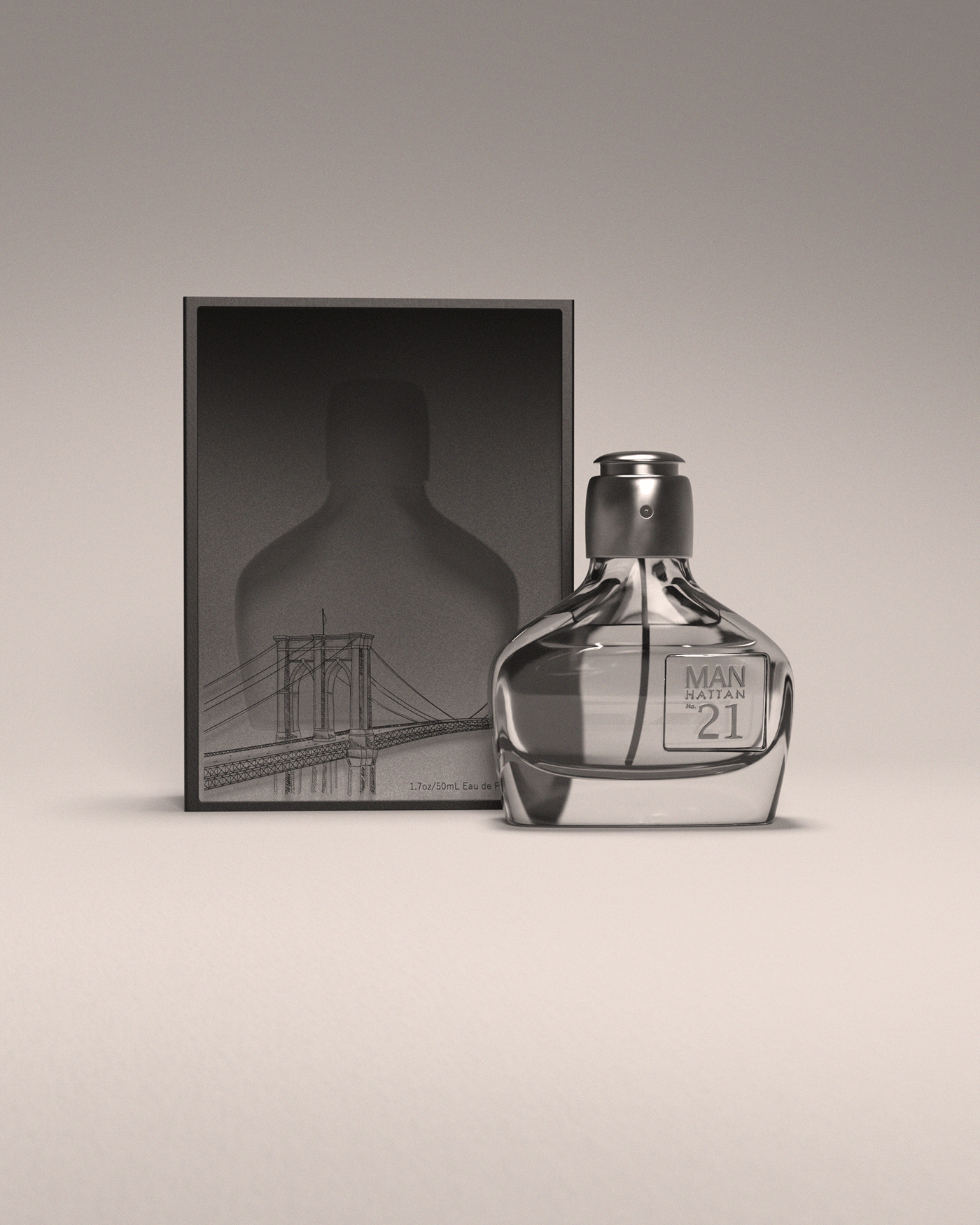 Men's Cologne，Perfume design，packing design，MANHATTAN No.21，