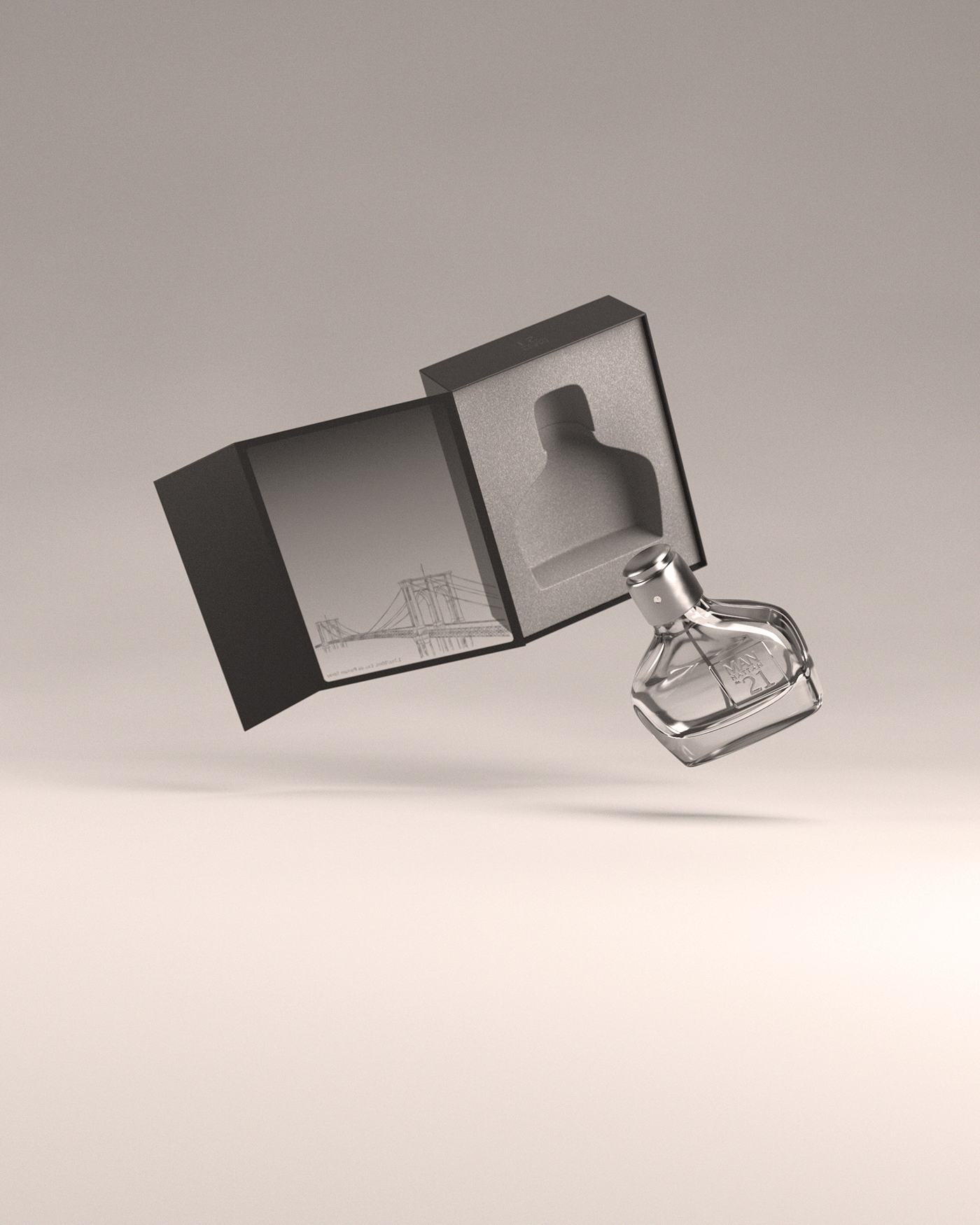 Men's Cologne，Perfume design，packing design，MANHATTAN No.21，