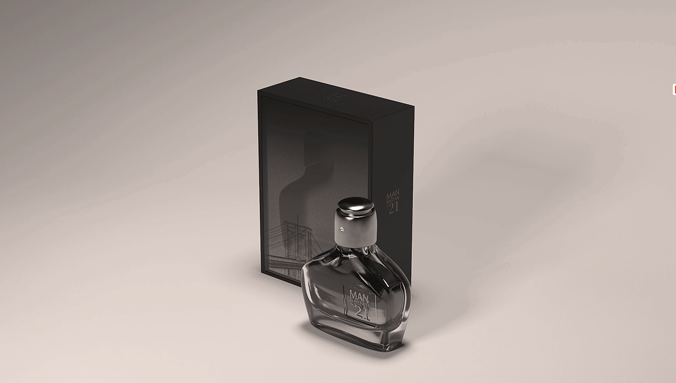 Men's Cologne，Perfume design，packing design，MANHATTAN No.21，