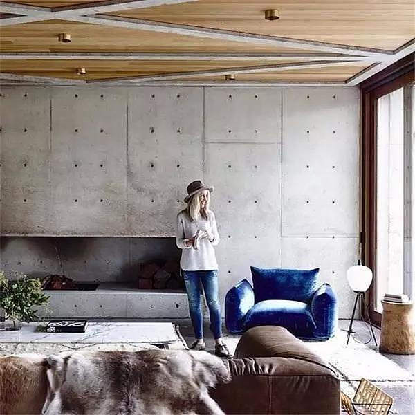 Interior design，decorate，cement，Log，Material matching，