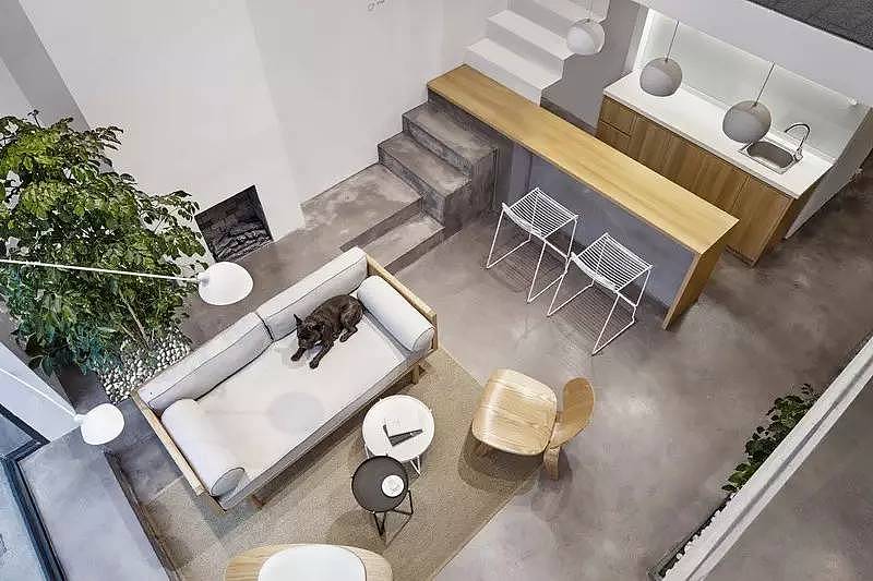 Interior design，decorate，cement，Log，Material matching，