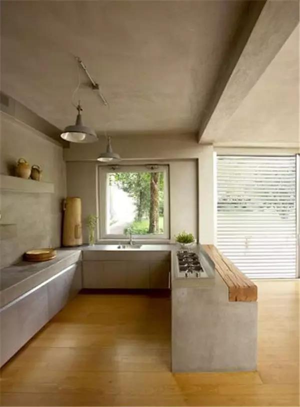 Interior design，decorate，cement，Log，Material matching，