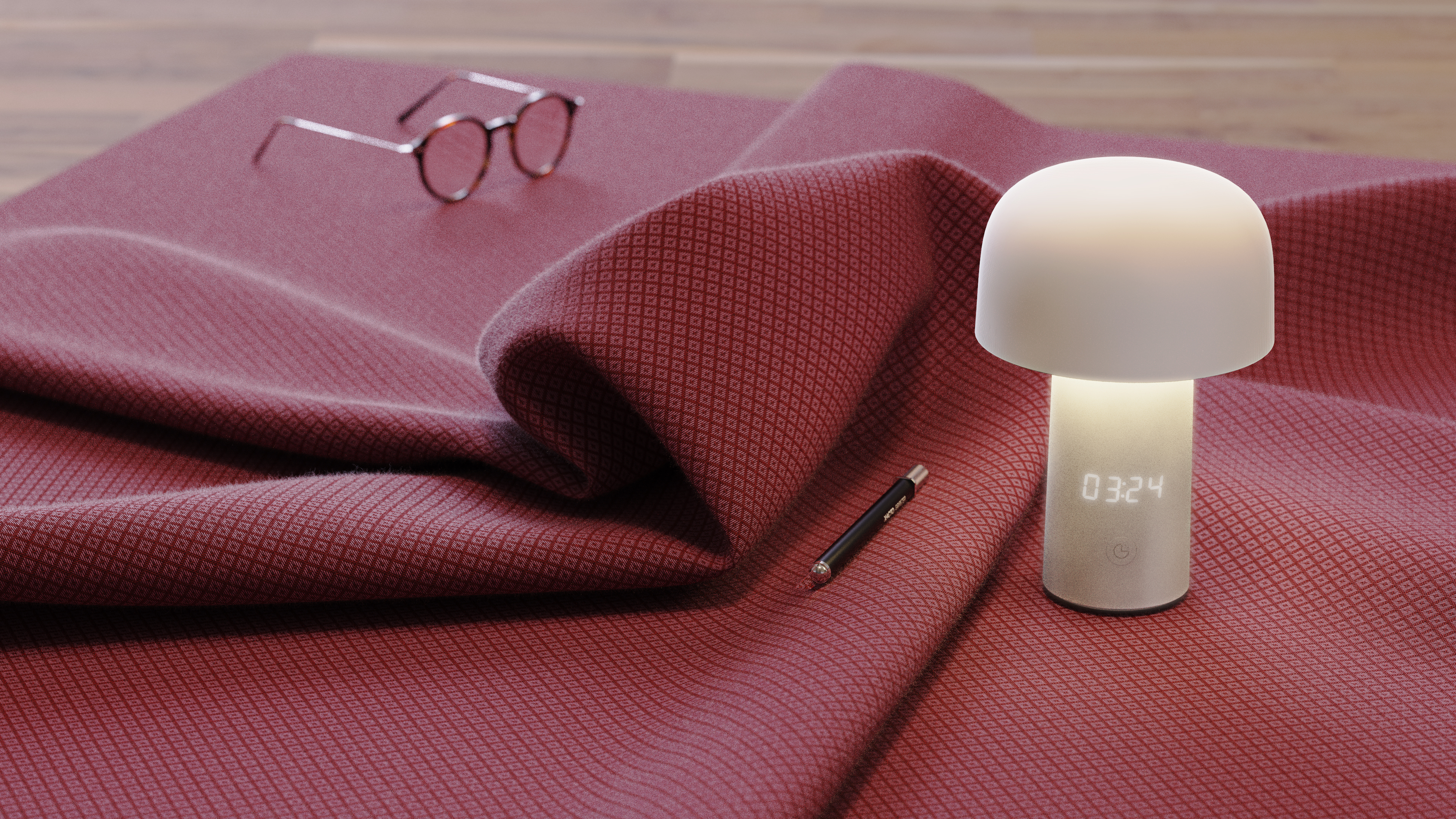 lamp，Night light，Simplicity，Home Furnishing，intelligence，interest，Render，Cartoon，