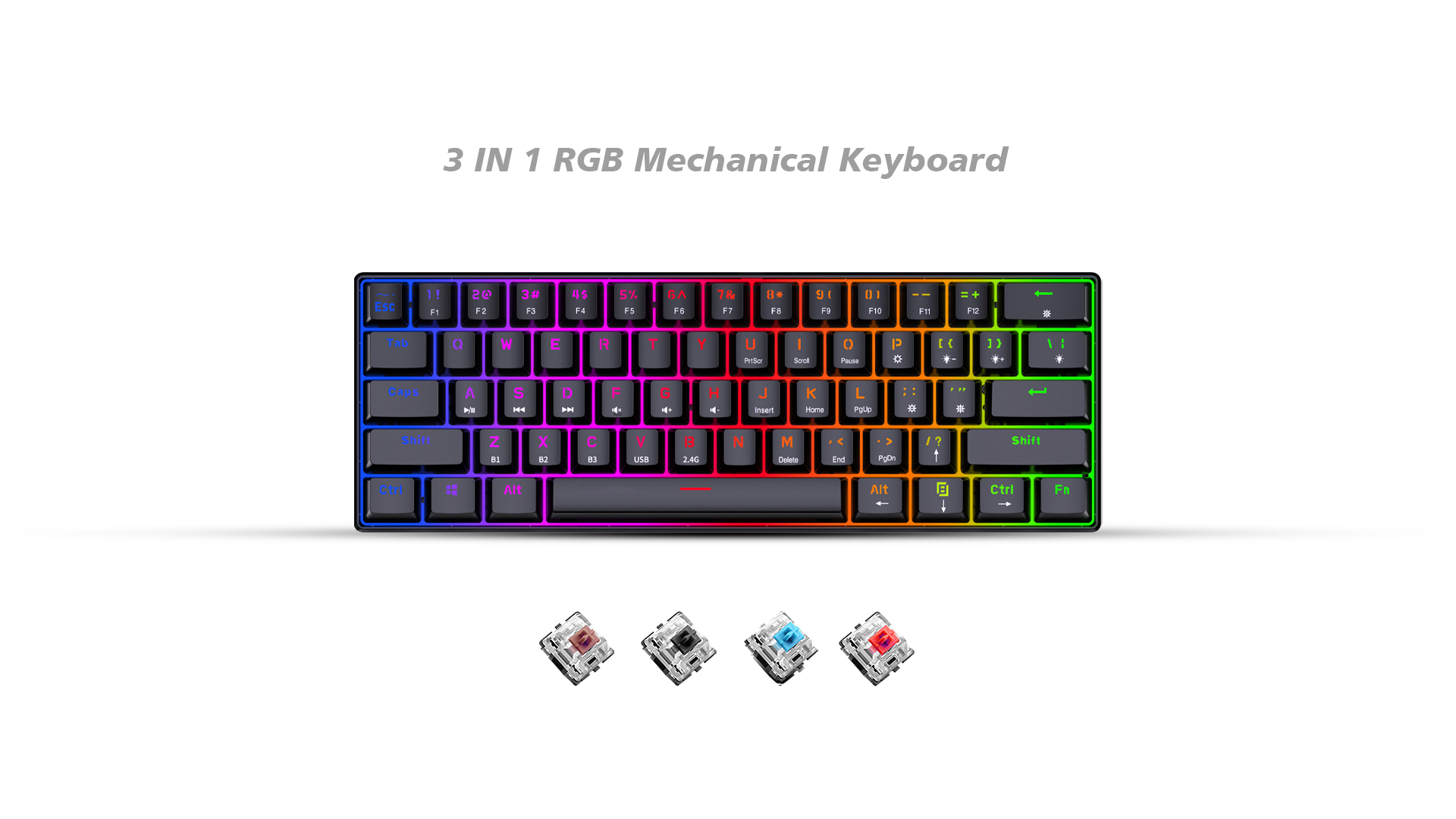 Mechanical keyboard，Render，keyshot，Light effect，