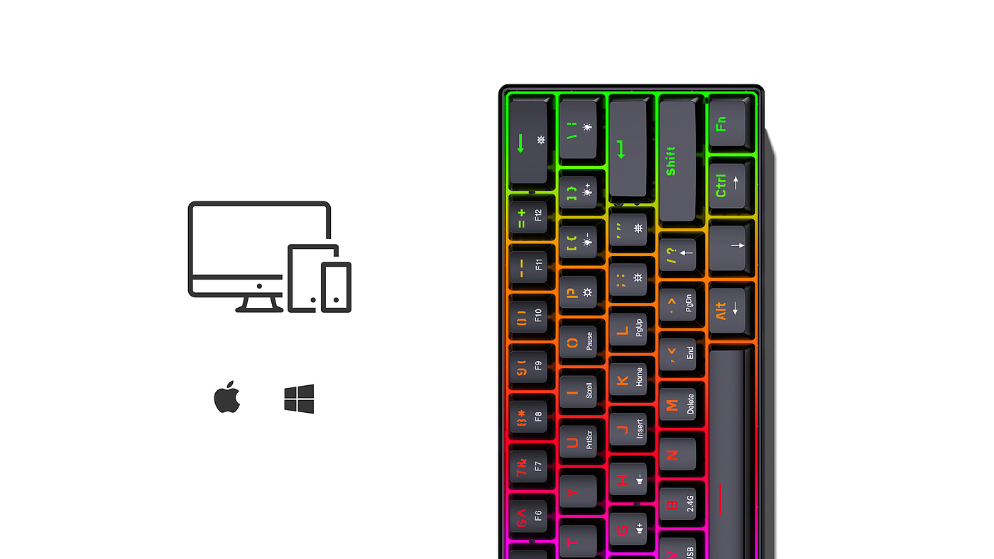 机械键盘，渲染，keyshot，光效，