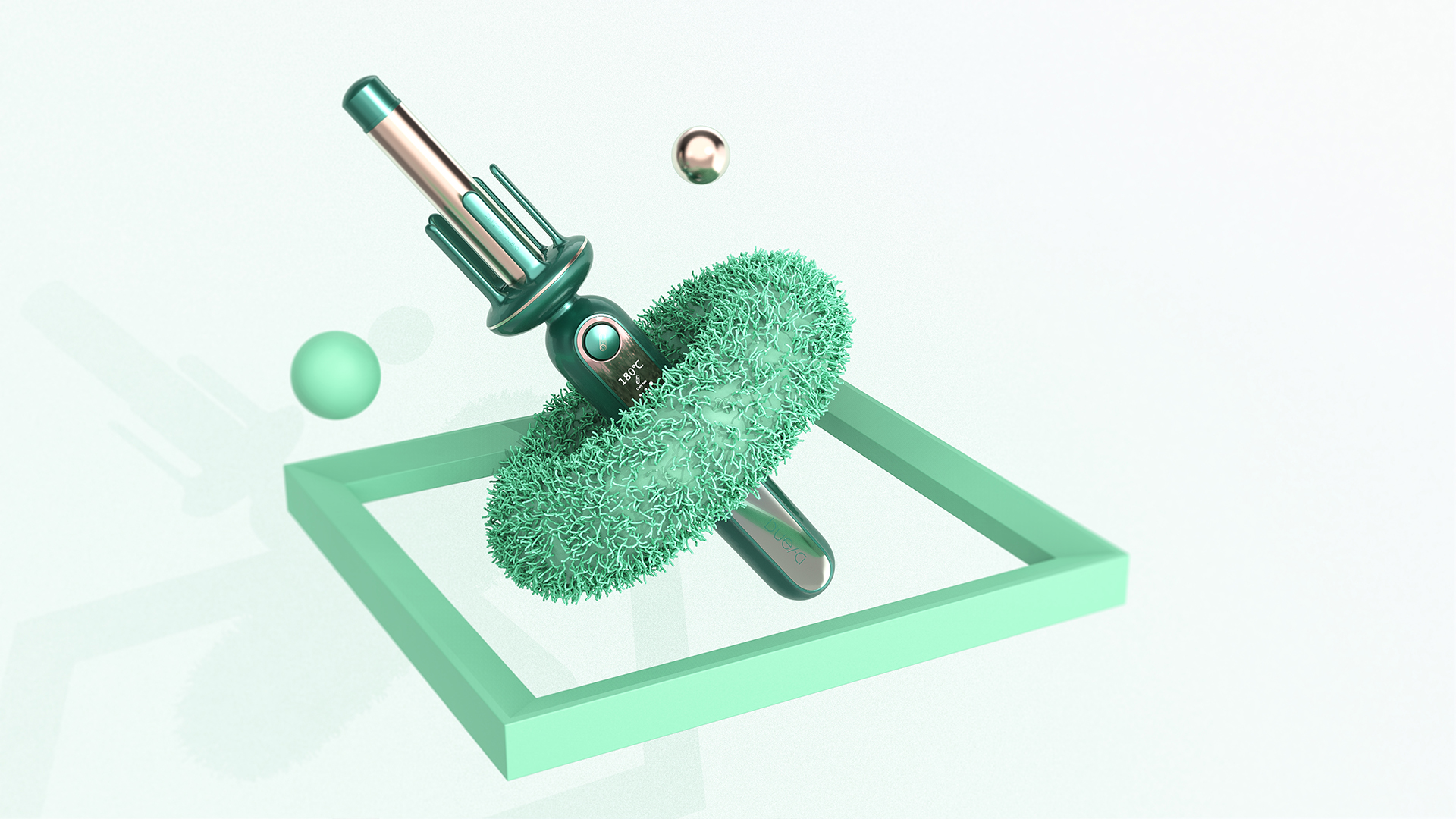 Appearance design of curly hair stick，industrial design，Appearance design of personal care products，