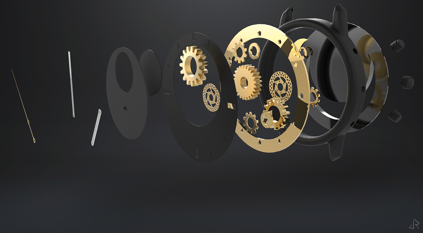 inspiration，moon，Apollo，Lunar phase Watch，Hand drawn，