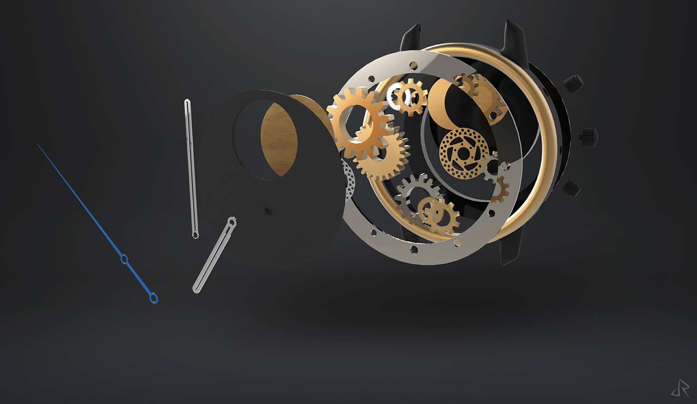 inspiration，moon，Apollo，Lunar phase Watch，Hand drawn，