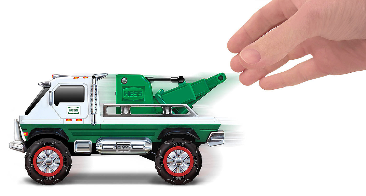 玩具，卡车，绿色，HESS，插图，
