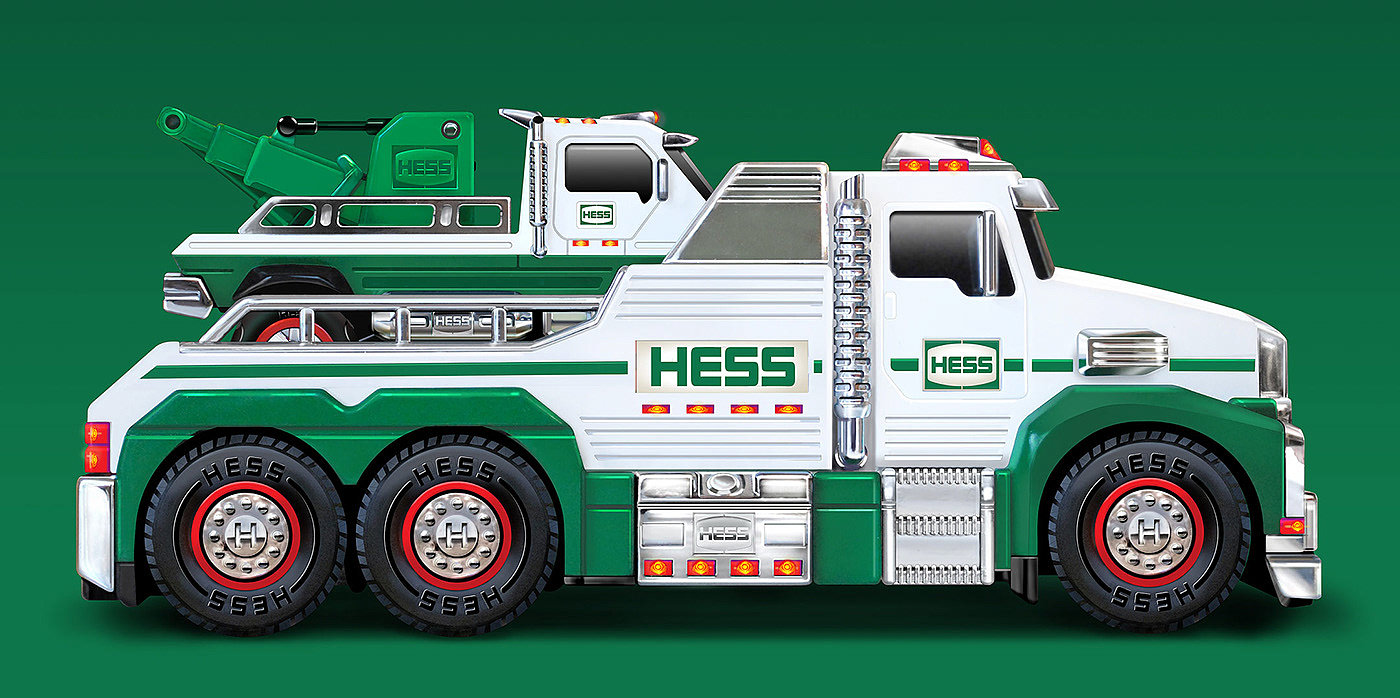 Toys，truck，green，HESS，illustration，