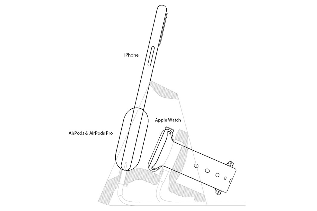 Charging base，Apple，Simplicity，black and white，