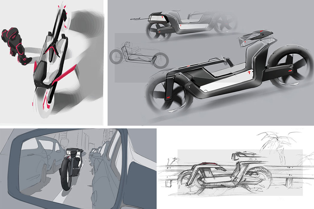 Bicycle，conceptual design，Tesla type C，