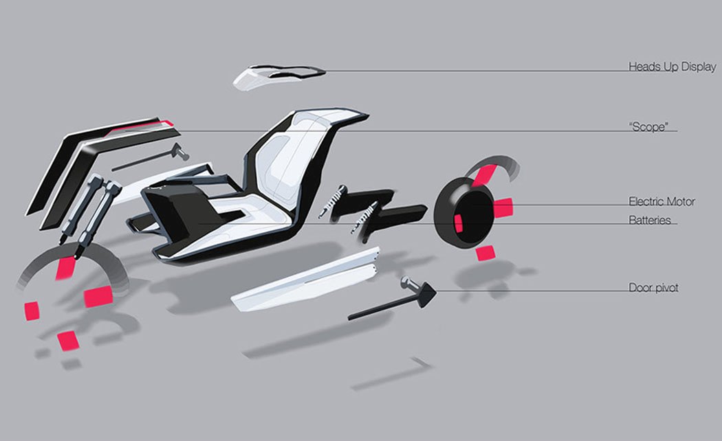 Bicycle，conceptual design，Tesla type C，