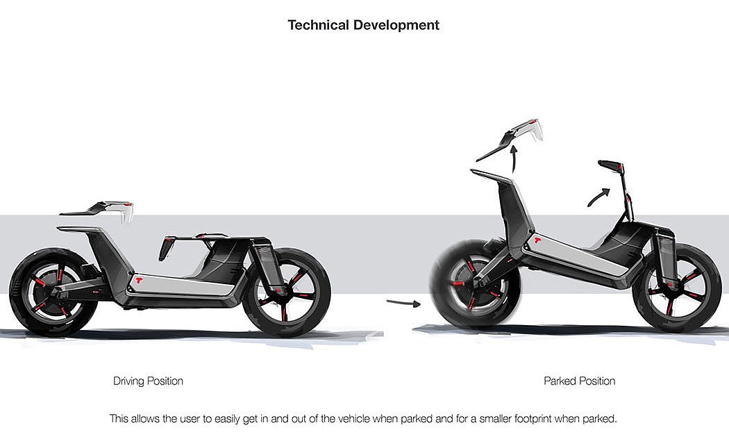 Bicycle，conceptual design，Tesla type C，