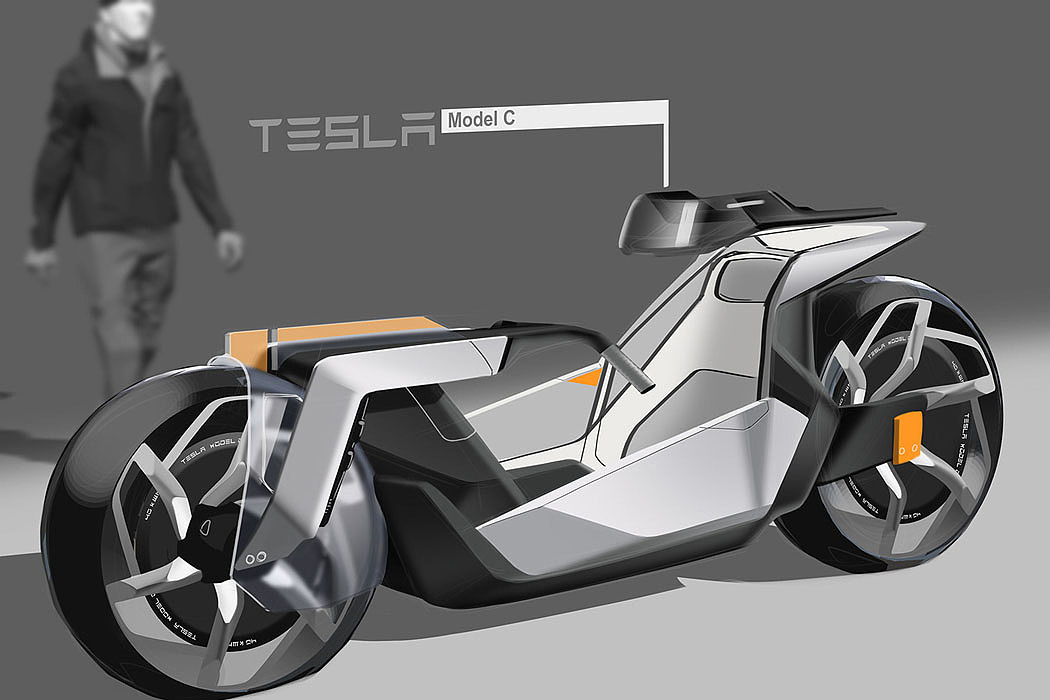 Bicycle，conceptual design，Tesla type C，