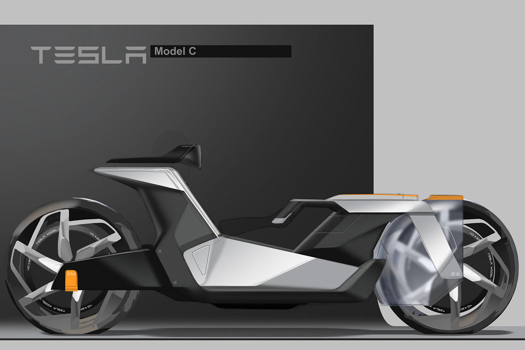 Bicycle，conceptual design，Tesla type C，