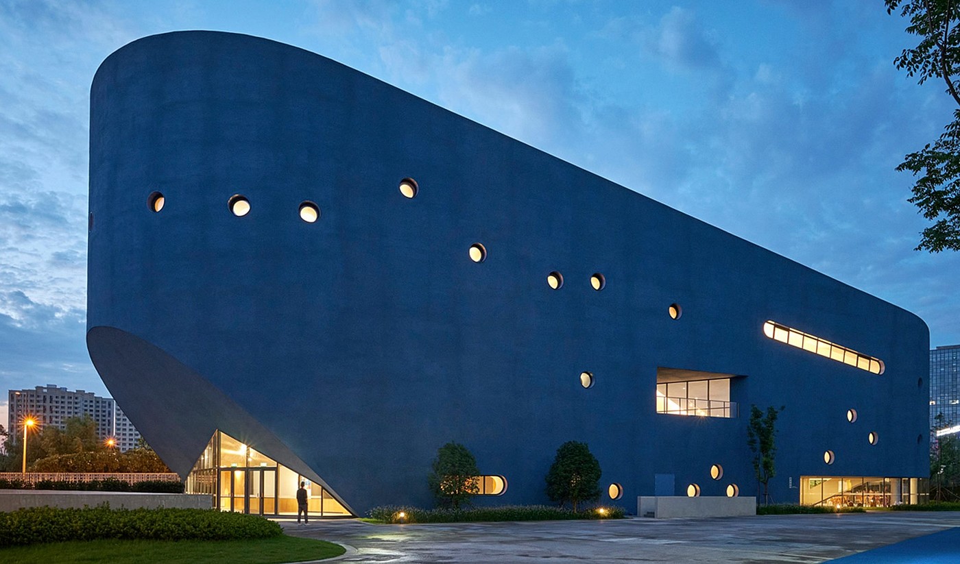 library，theater，Qingpu Pinghe International School，Shanghai，Open type，