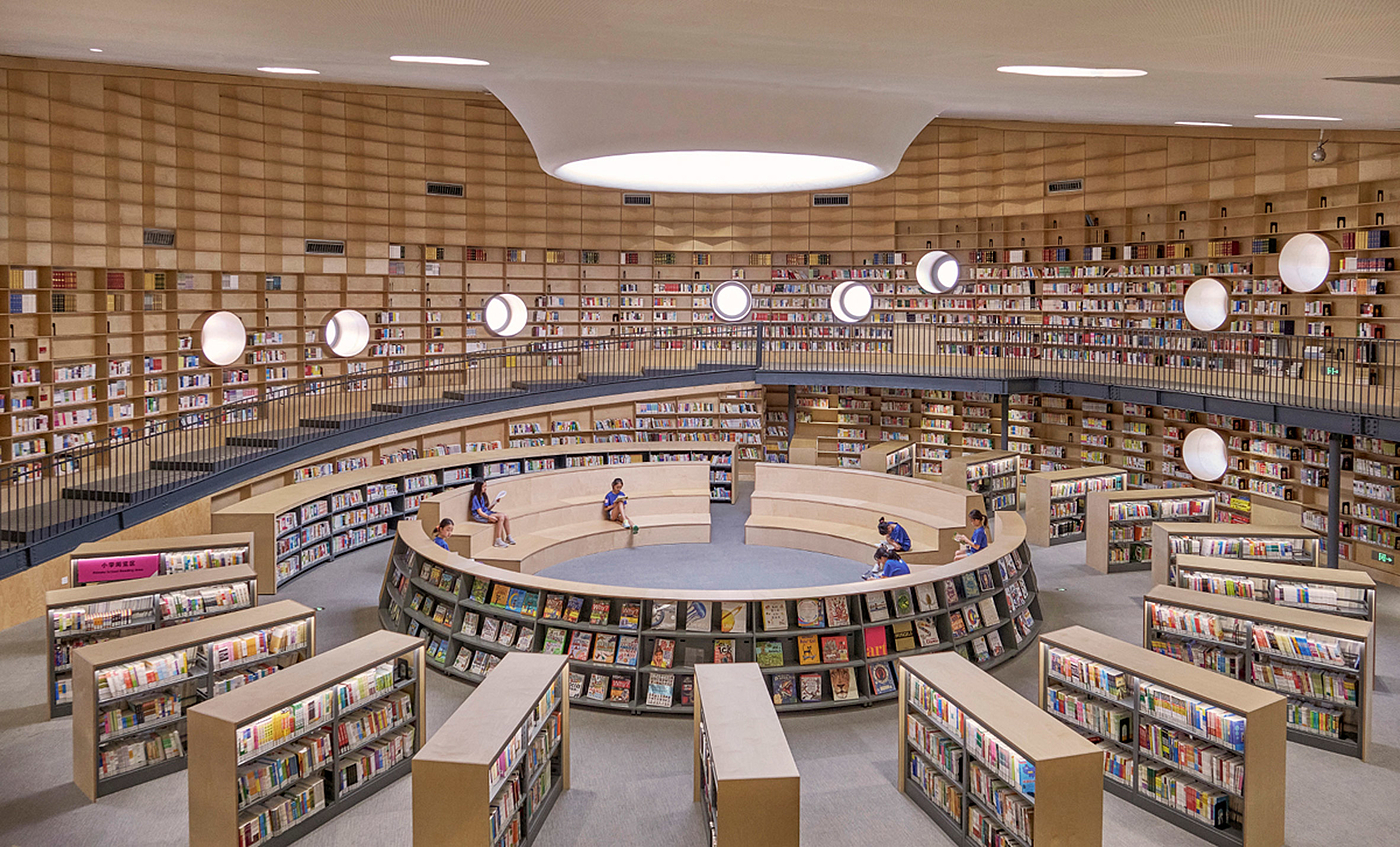 library，theater，Qingpu Pinghe International School，Shanghai，Open type，