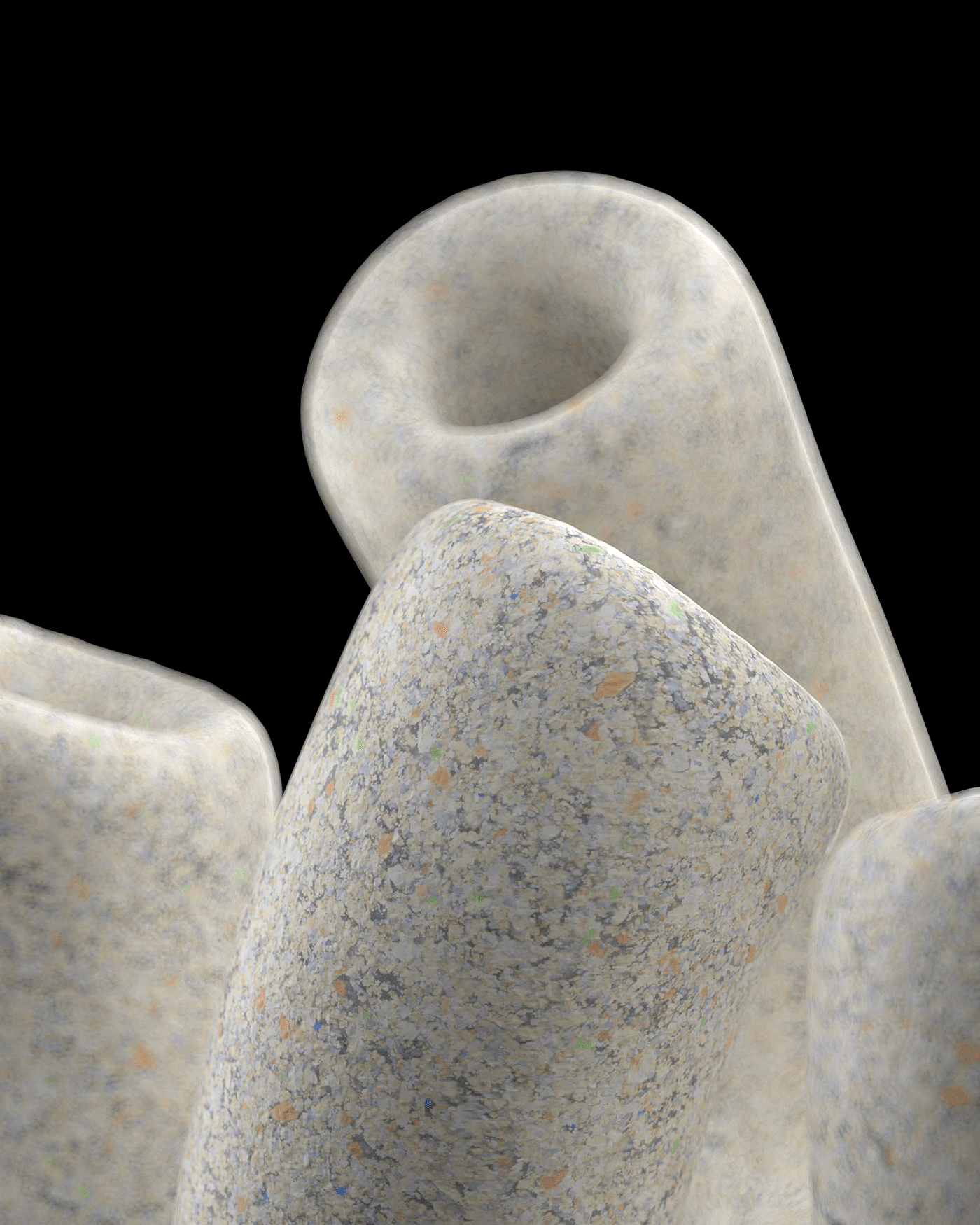 有机陶瓷，cinema4d，艺术品，壶，Redshift，