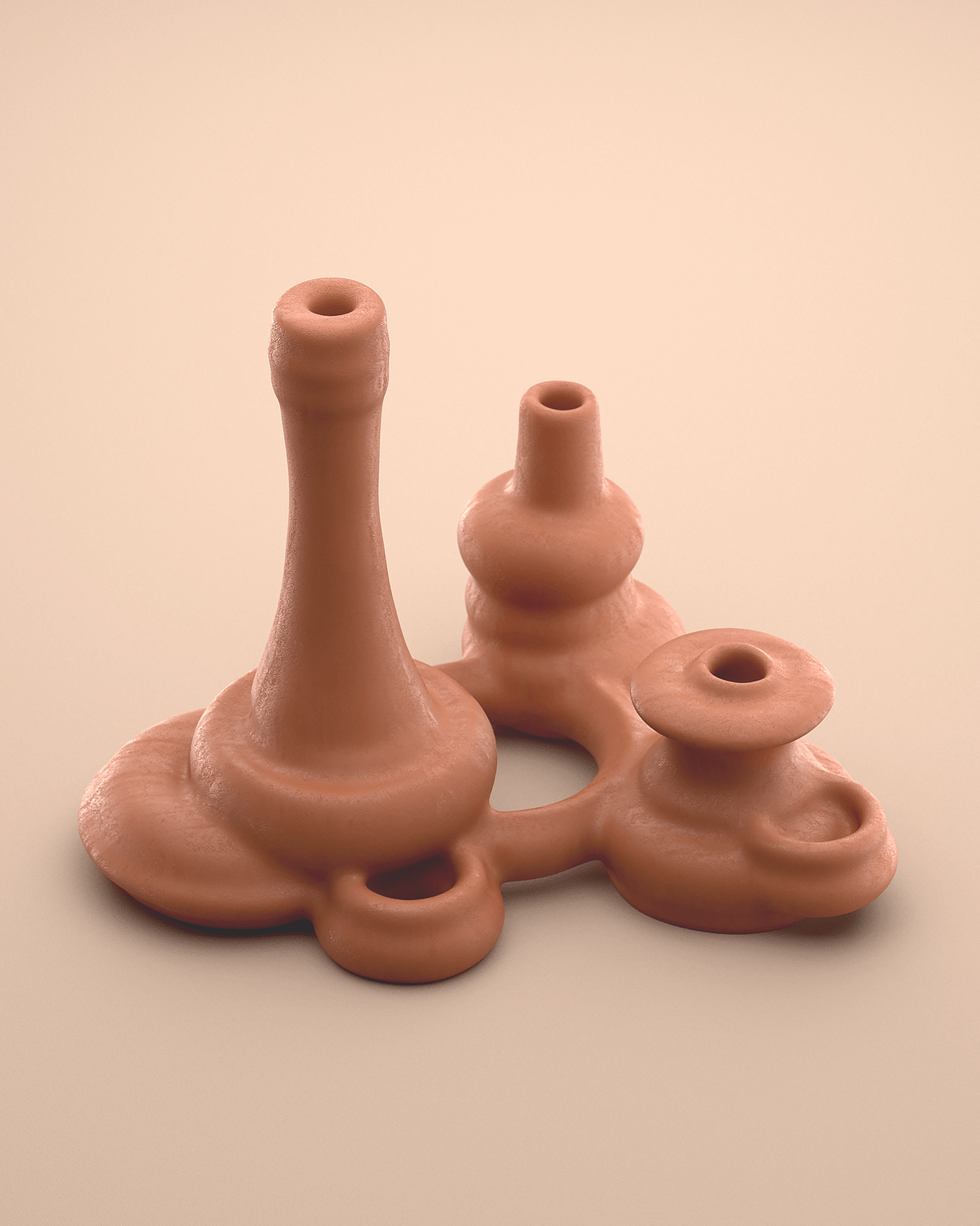 有机陶瓷，cinema4d，艺术品，壶，Redshift，