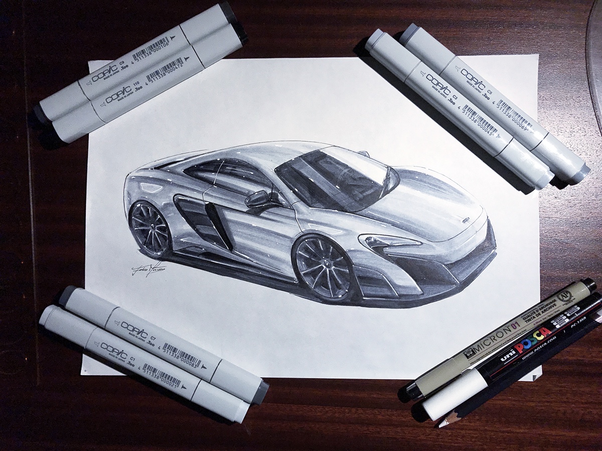 Hand drawn，automobile，marker pen，line，