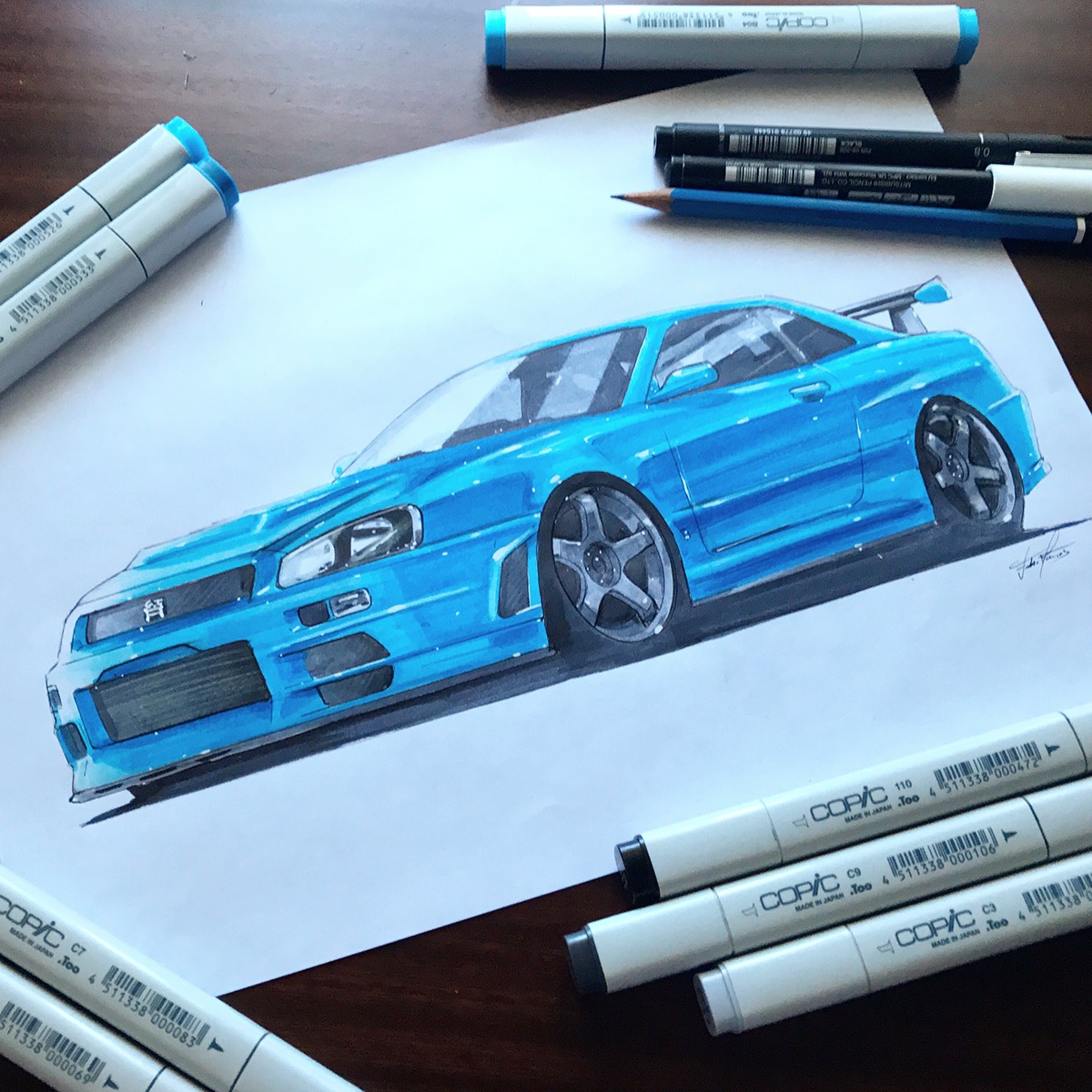 Hand drawn，automobile，marker pen，line，