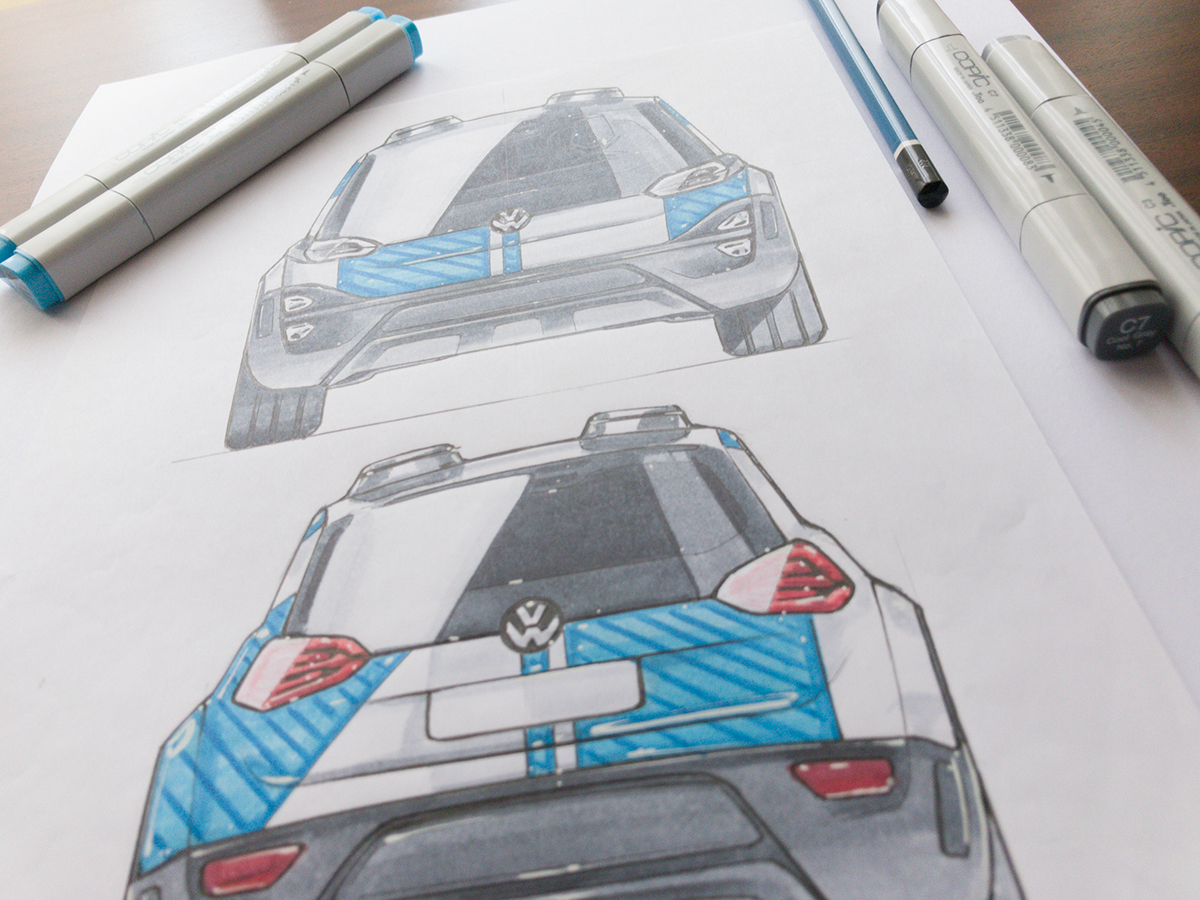 Hand drawn，automobile，marker pen，line，