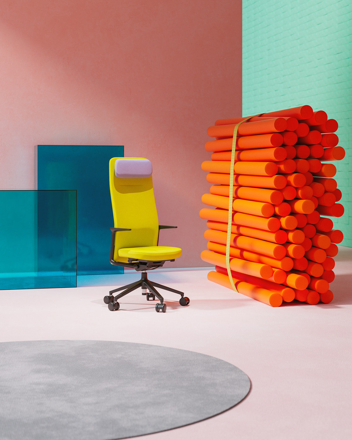 chair，Swivel chair，cgi，