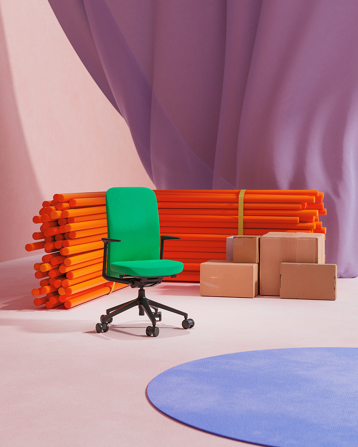 chair，Swivel chair，cgi，
