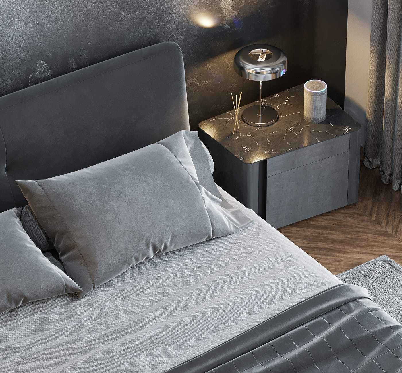 bedroom，Architecture，Bed，