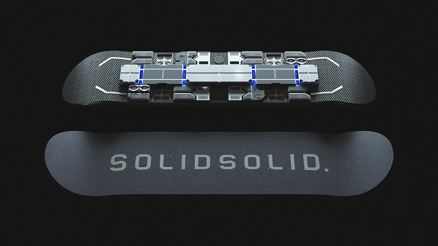 SOLIDSOLID，led，滑板，黑色，结实，